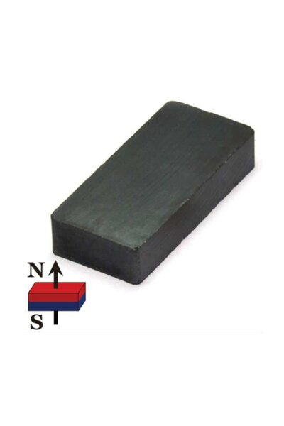 AYMAGNET 5 Adet 40x25x10 Köşeli Kömür Seramik Ferrit Mıknatıs Magnet