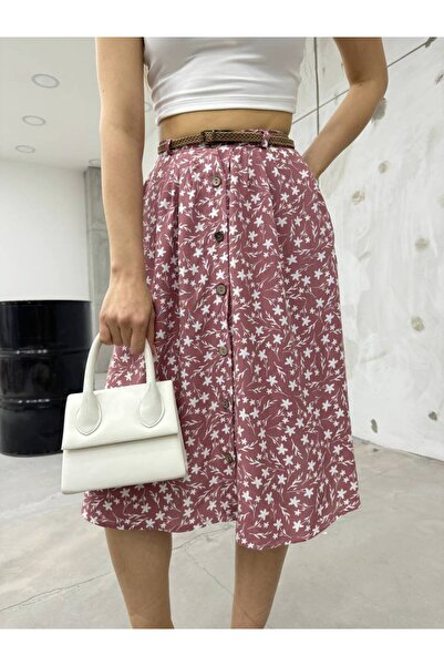 MST CLOTHİNG MST Clothing Φούστα Midi Boy με φλοράλ σχέδιο