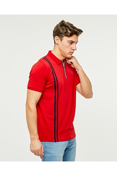 Rey Polo POLO NECK T-SHIRT WITH DOUBLE STRIPES AND ZIPPERS