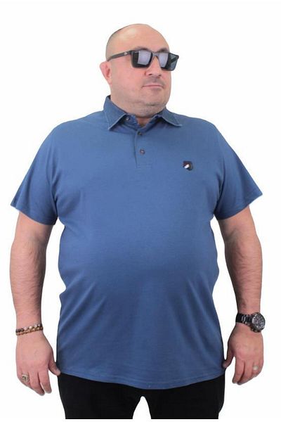 Starbattal Μπλουζάκι Polo Denim με γιακά μεγάλου μεγέθους 23420 INDIGO