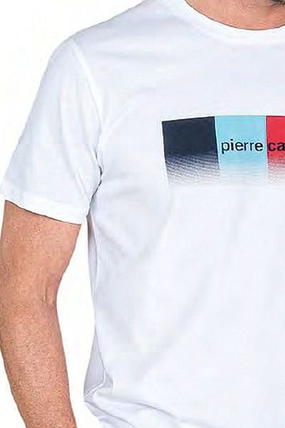 Pierre Cardin 6043 Ανδρικό κοντομάνικο χτενισμένο βαμβακερό σετ πιτζάμα-λευκό