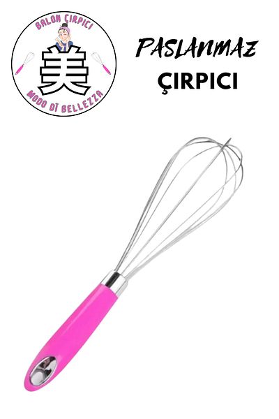 Modo Di Bellezza Stainless Steel Egg Cake Beater Mixer with Colorful Handle