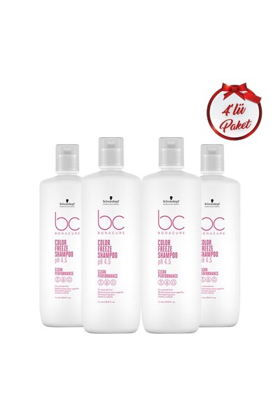 Schwarzkopf 1000ml 4 Adet Bc Clean Renk Koruyucu Şampuan