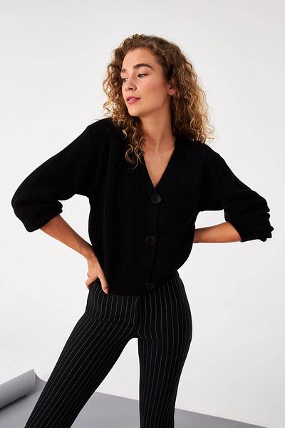 Addax Cardigan tricotat cu decolteu în V H3060-asn75