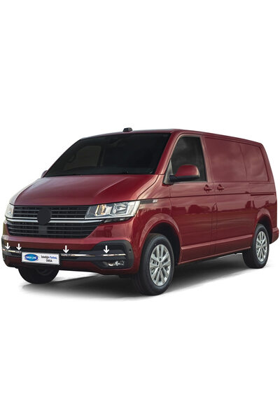 Omsa VW T6.1 Caravelle Krom Ön Tampon Alt Izgara 4 Parça 2020 ve Sonrası