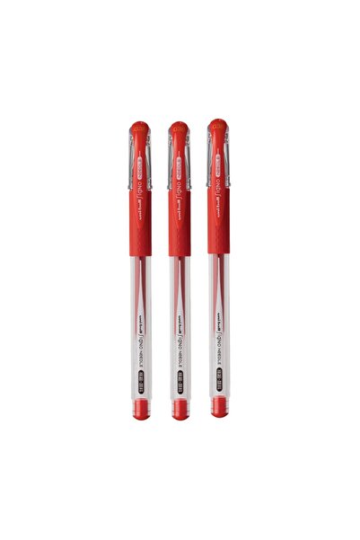 UNİ-BALL Uniball Signo Needle İğne Uçlu Jel Kalem UM-151ND 0.38 mm KIRMIZ 3 Adet