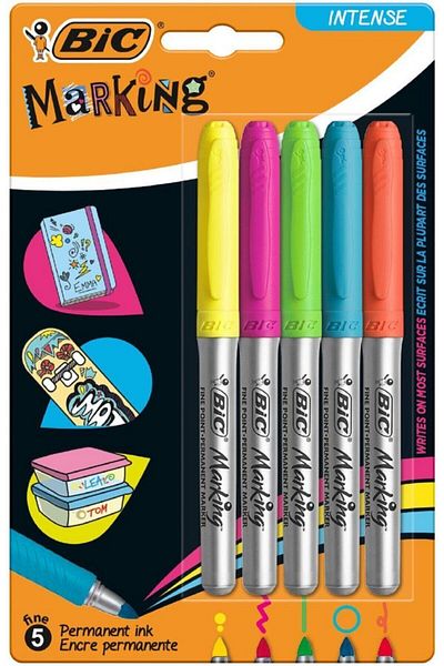 Bic BİC503927 INTENSITY PERMANENT MARKER 5-PIECE BLISTER