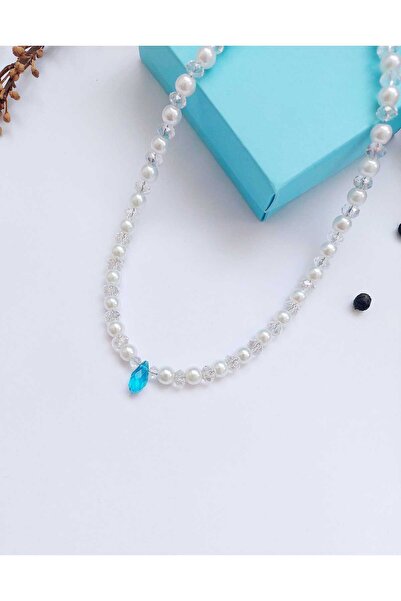 REN AKSESUAR Pearl Drop Jewelled Necklace