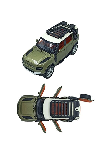 PopŞeker Çocuklar ve Yetişkinler için Metal Arazi Aracı 1:22 Tüm Kapıları Açılabilen Işıklı Sesli Yeşil