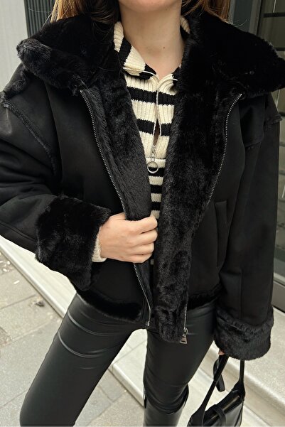 Bianco Lucci Дамско плюшено ламинирано палто Araboy 2326