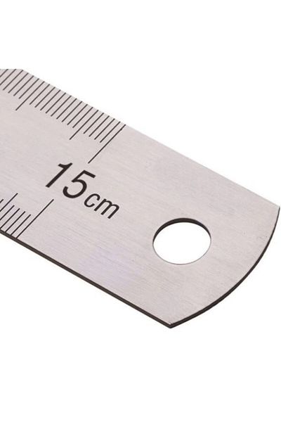 MORFOZ 15 CM STEEL RULE (INCH SCALE)