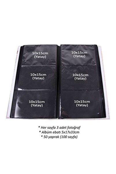 Dijital Dünyası 400'lük 10x15 Fotoğraf Albümü 2'li 300lük Çiçekler Desenli 100lük Love Desenli