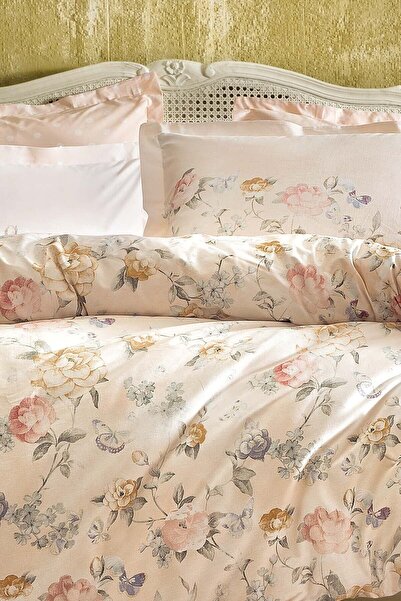 Yataş Farida Double Ranforce Duvet Cover Set - Salmon