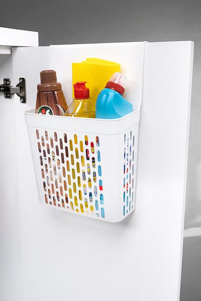 Ecolux Multi-Purpose Plastic Hanging Closet Organizer In-Cabinet Detergent Rack - with Door Hanger - 1 Pc