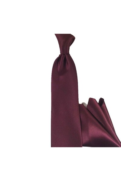 Sade Kravat Bordo Mürdüm Düz 4151 Bordo