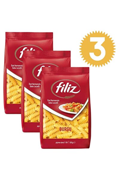 FİLİZ Filiz Burgu Makarna 500gr (çubuk) x3 adet