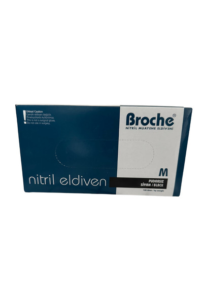 Broche Nitril Siyah Eldiven