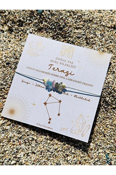 Beril Yamaç Design Studio Libra Zodiac Bracelet Natural Stone Libra Zodiac Si...