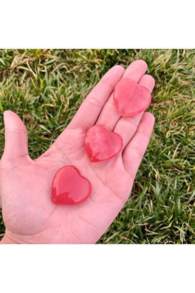 Elifsu Jewelry Çilek Kuvars Küçük Boy Taşı Kalp Kesim