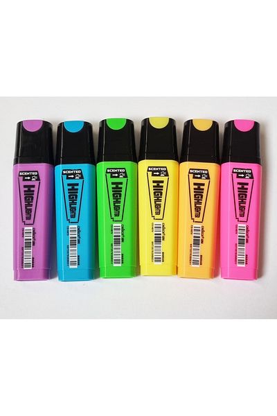 Modellino 6-Piece Neon Colors Chosch Scented Highlighter Highlighter