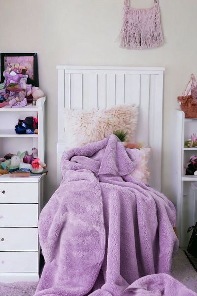 Mislina Home Tiny Wellsoft Baby - Kids Blanket Lilac 100x100 Cm
