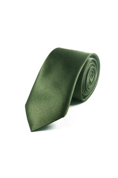 Sade Kravat Khaki Green Plain Slim Tie 4493 Khaki Green