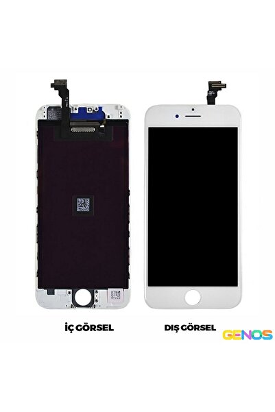 Genos iPhone 6 Uyumlu Lcd+Dokunmatik+Çıtalı (Beyaz) (SN808790)
