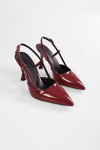 Shoeberry Жіночі туфлі Tony Burgundy з лакованої шкіри на шпильці
