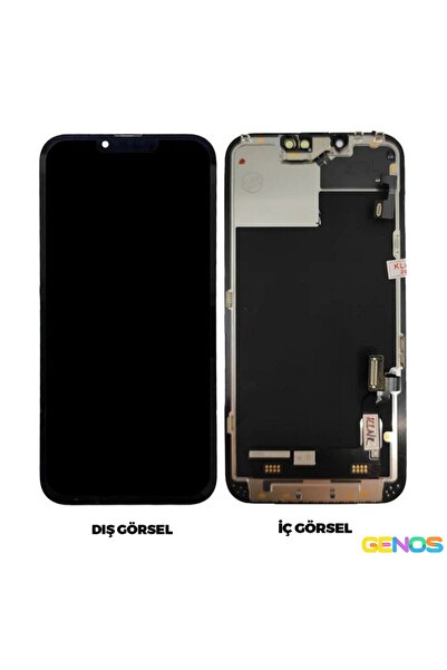 Genos iPhone 13 Uyumlu Lcd+Dokunmatik+Çıtalı (Siyah) (SN809173)