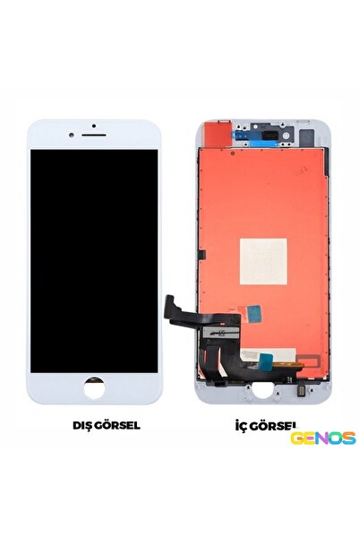 Genos iPhone 8 Plus Uyumlu Lcd+Dokunmatik+Çıtalı (Beyaz) (SN809072)