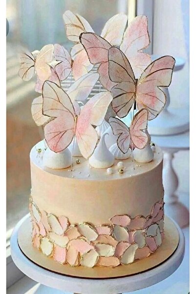 Genel Markalar Pasta Üzeri Süs Kelebek Süsler Pasta Süslemesi Pasta Yapımı De...