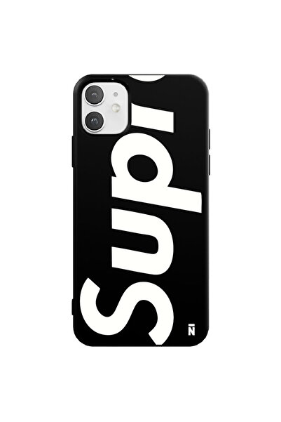 Casen iPhone 11 SUP Tasarımlı Siyah Renkli Silikon Telefon Kılıfı