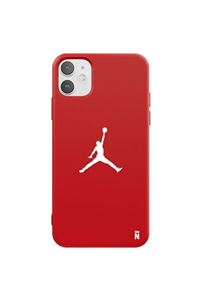 Casen iPhone 11 NBA Tasarımlı Kırmızı Renkli Silikon Telefon Kılıfı