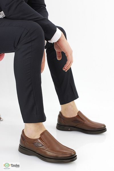 Forelli Men's Genuine Leather Daily Anatomical-Orthopedic Laceless Shoes