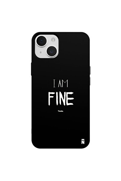 Casen iPhone 13 Fine Tasarımlı Siyah Renkli Silikon Telefon Kılıfı