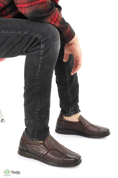 Forelli Men's Genuine Leather Daily Anatomical-Orthopedic Laceless Shoes