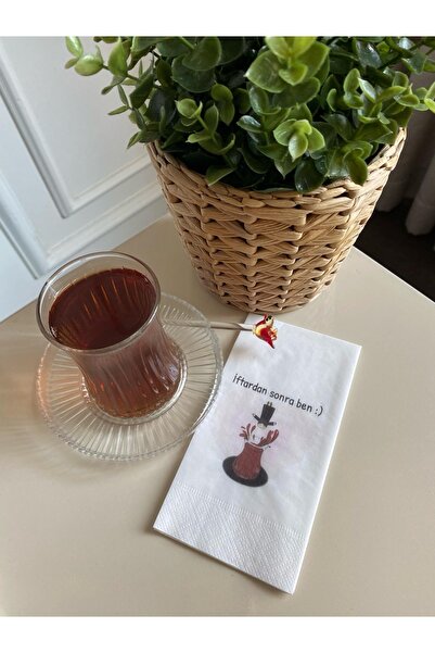 busrasdesign منديل عرض مطبوع عليه "أنا بعد العرض" مكون من 16 قطعة