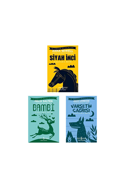 TÜRKİYE İŞ BANKASI KÜLTÜR YAYINLARI Iş Çocuk Klasikleri 3'lü (Siyah İnci-Vahş...