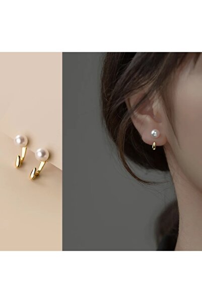 toptanhanem İncili Tasarım Damla Çelik Küpe - Kararmaz, Antialerjik