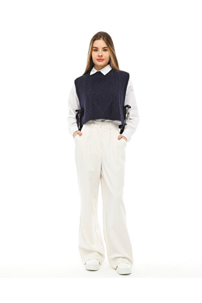 MA ananas Листовий метал Orgu Suveter з бічною палітуркою