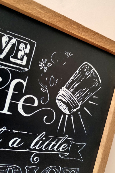 Tooall Live Life with a Little Spice, Live Life with a Little Spice Wooden Framed Painting