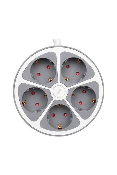 nelerbulurum YÜKSEK KALİTELİ 5'Lİ AÇMA KAPAMA TUŞLU AKIM VE ÇOCUK KORUMALI 1.5METRE GRUP PRİZ 3680 Watt 16 AMPER