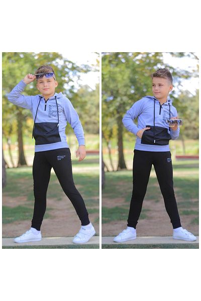 TURKUAZ KIDS Υψηλής ποιότητας 100% βαμβακερό δύο νήματα Σετ αθλητικές φόρμες για αγόρι Παιδικές πιτζάμες Σετ αγόρι