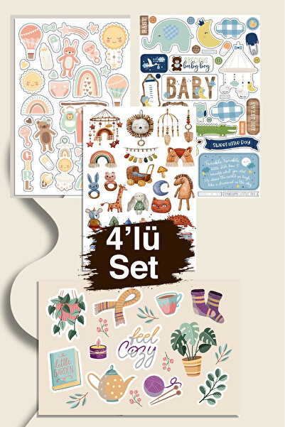 LiyaCraft Baby Boy - Planlayıcı Sticker Seti Planner Ajanda Bullet Journal İç...