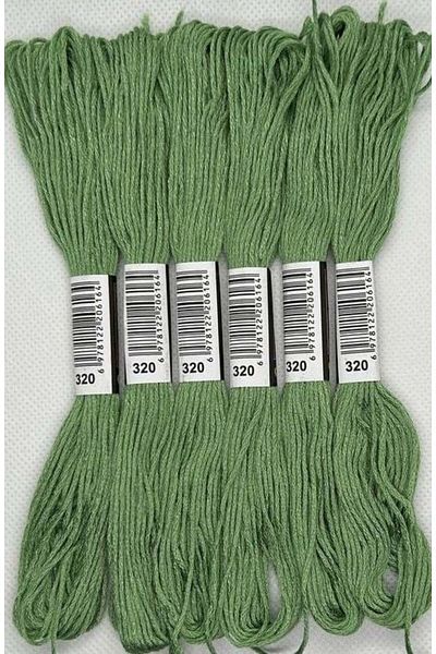 ALMİŞ 6 Pieces Single Color Etamine Cross Stitch Bracelet Brazilian Embroidery Thread 2-320