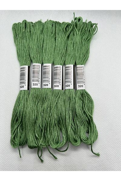 ALMİŞ 6 Pieces Single Color Etamine Cross Stitch Bracelet Brazilian Embroidery Thread 2-320