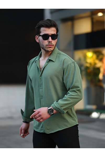 Minharir Erkek Dokulu Oversize Gömlek