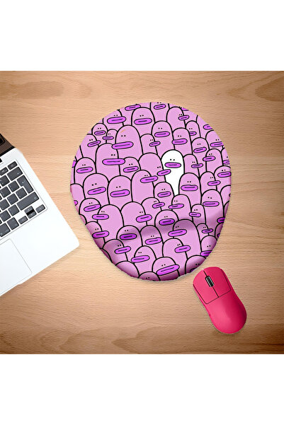 UcuruStore Pad oval pentru mouse cu suport pentru încheietura mâinii, cu desi...