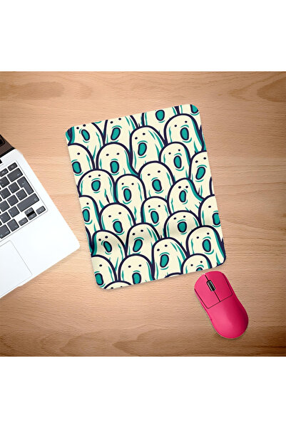 UcuruStore Bağıran Hayaletler Ορθογώνιο Mouse Pad με Στήριγμα Καρπού