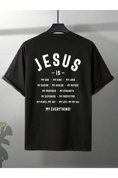 AMMA Ανδρικό μπλουζάκι Black Jesus Printed Premium Fabric 100% βαμβάκι